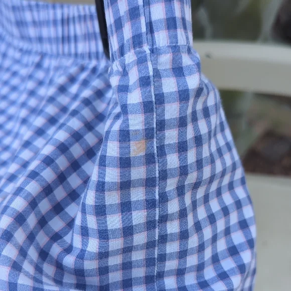 💙 Y2K Victoria's Secret Gingham Pajama Shorts with Eyelet Lace Trim - Picture 4 of 6